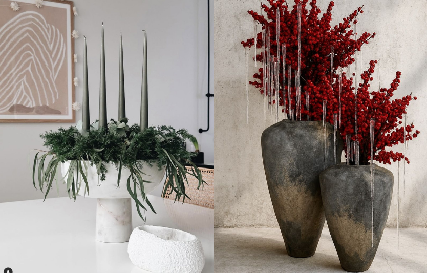 Ваза для квітів: зимові композиції для домашнього затишку